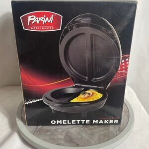 Parini Non Stick Omelette Maker Electric Breakfast Cooker w Box Manual